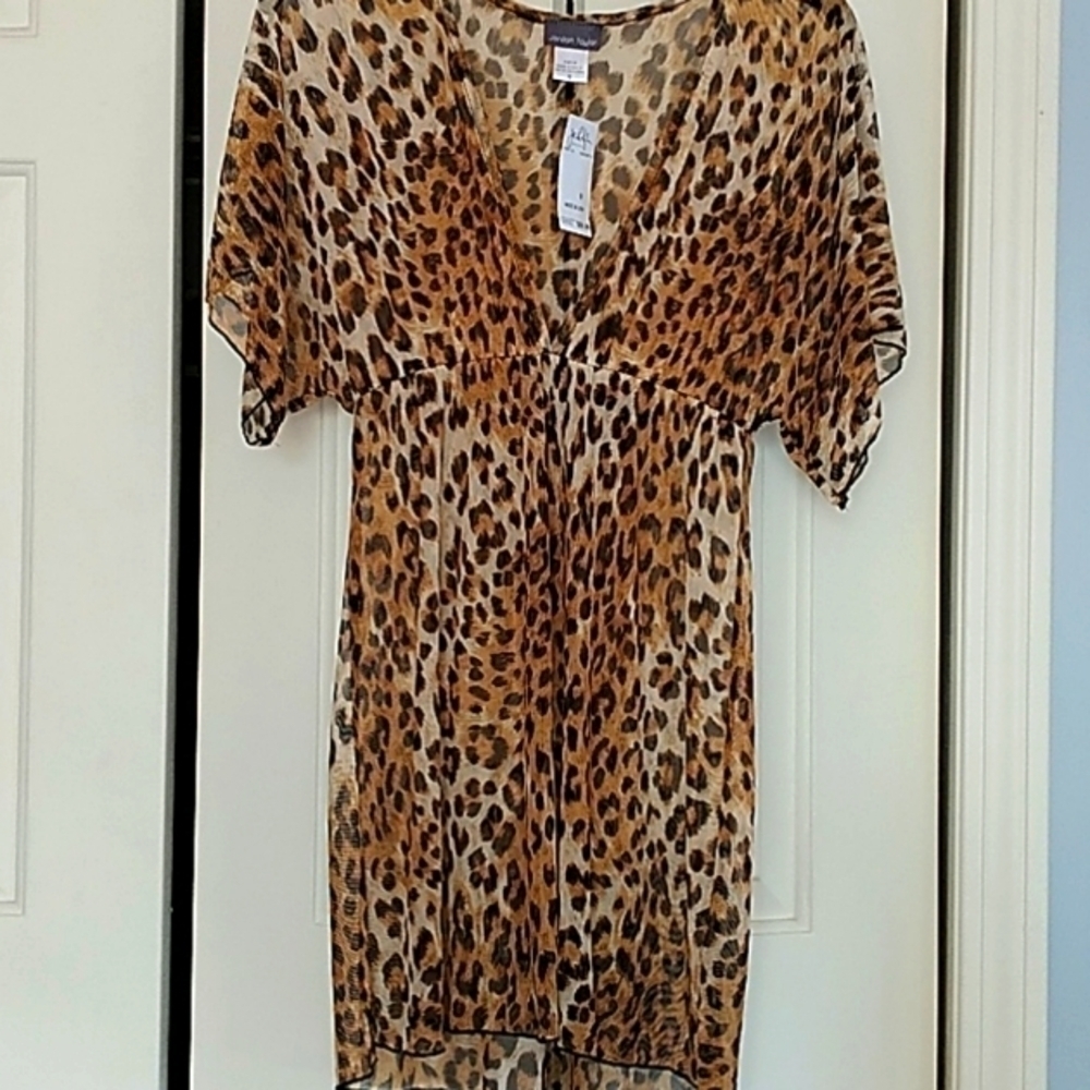 Jordan Taylor Leopard Print Empire Waist Coverup S - Picture 2 of 12